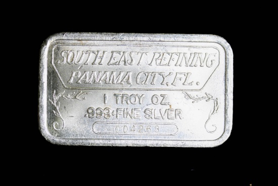 1OZ .999 FINE SILVER ART BAR (SOUTHEAST REFINING FLORIDA)