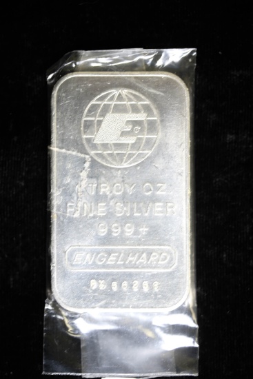 1OZ .999 FINE SILVER ART BAR (ENGELHARD)