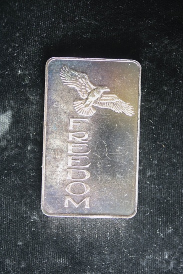 1OZ .999 FINE SILVER ART BAR (FREEDOM)