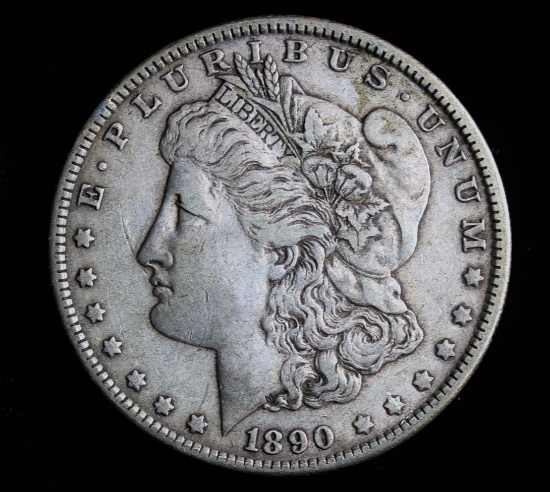 1890 SILVER MORGAN DOLLAR COIN