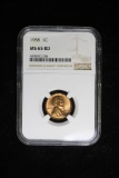 1958 WHEAT LINCOLN CENT PENNY COIN NGC MS65 RED