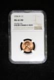 1958 D WHEAT LINCOLN CENT PENNY COIN NGC MS65 RED