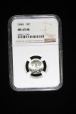 1944 MERCURY SILVER DIME COIN NGC MS65 FB FULL BANDS!!