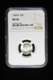 1945 S MERCURY SILVER DIME COIN NGC MS66