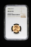 1956 D WHEAT LINCOLN CENT COIN NGC MS65 RED