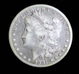 1881 S MORGAN SILVER DOLLAR COIN