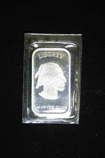 1oz .999 FINE SILVER BAR (BUFFALO)