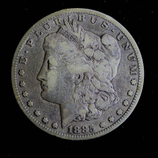 1885 S SILVER MORGAN DOLLAR COIN