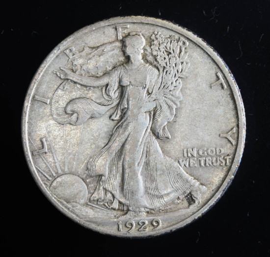 1929 D WALKING LIBERTY SILVER HALF DOLLAR COIN