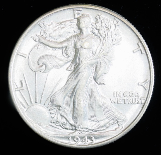 1943 SILVER WALKING LIBERTY HALF DOLLAR GRADE GEM MS BU UNC MS++++ COIN!!!!