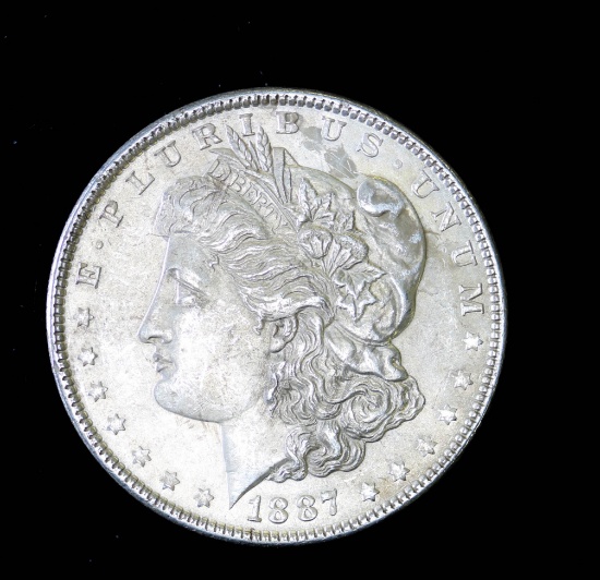 1887  SILVER MORGAN DOLLAR COIN GRADE GEM MS BU UNC MS++++ COIN!!!!