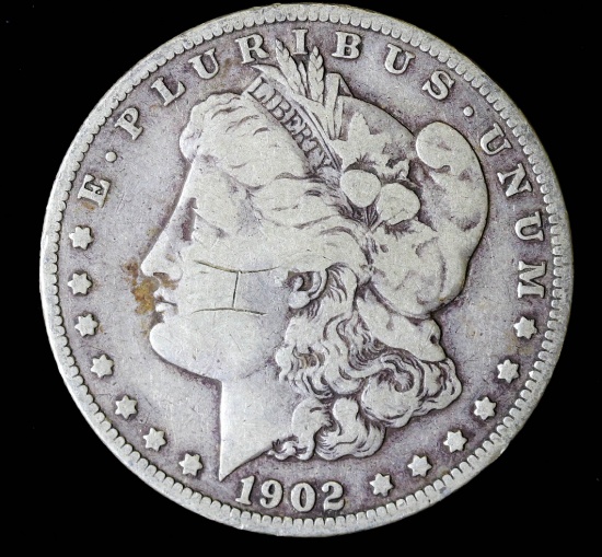 1902 SILVER MORGAN DOLLAR COIN