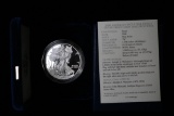 2008 1OZ .999 FINE PROOF SILVER EAGLE COIN W/ BOX PAPERS