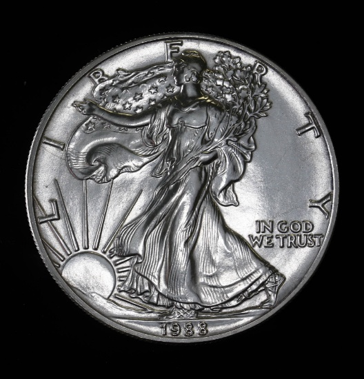 1988 1oz .999 FINE SILVER AMERICAN EAGLE NEW UNCIRCULATED CONDITION