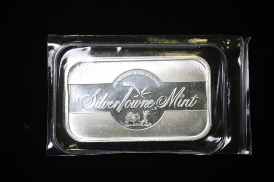 1oz .999 FINE SILVER BAR (SILVERTOWNE)