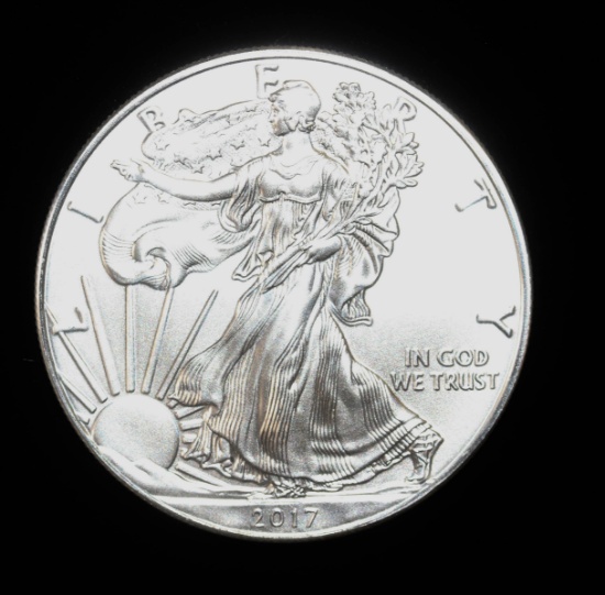 2017 1oz .999 FINE SILVER AMERICAN EAGLE NEW UNCIRCULATED CONDITION FRESH FROM TUBE!!