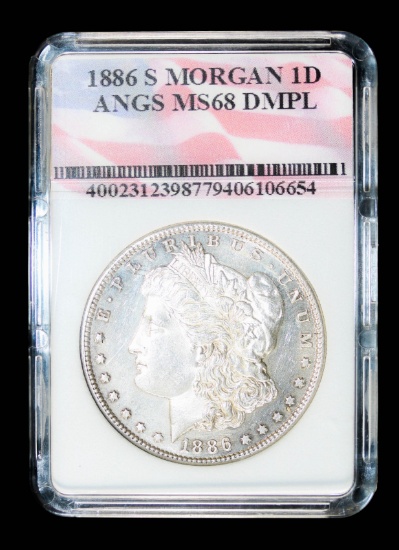 1886 S SILVER MORGAN DOLLAR COIN GRADE GEM MS BU UNC MS++++ DMPL