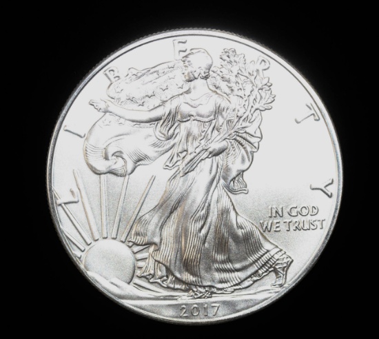 2017 1oz .999 FINE SILVER AMERICAN EAGLE NEW UNCIRCULATED CONDITION FRESH FROM TUBE!!