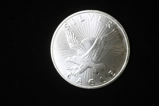 1oz .999 FINE SILVER ROUND COIN (LIBERTY EAGLE)