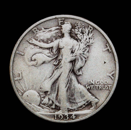 1934 S WALKING LIBERTY HALF DOLLAR COIN