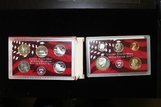 2001 SILVER PROOF SET W/ BOX & PAPERS