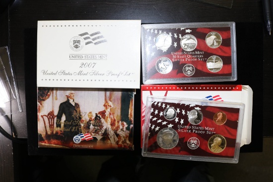 2007 SILVER PROOF SET W/ BOX & PAPERS