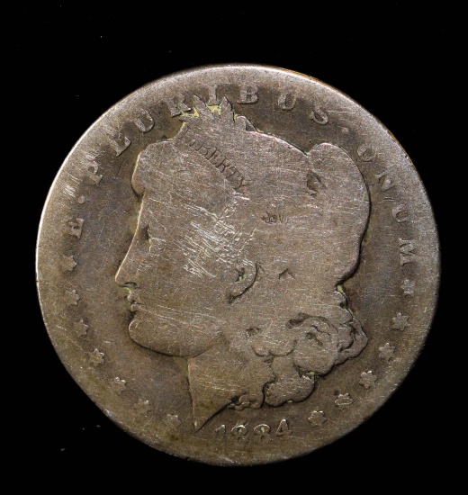 1884 S SILVER MORGAN DOLLAR COIN