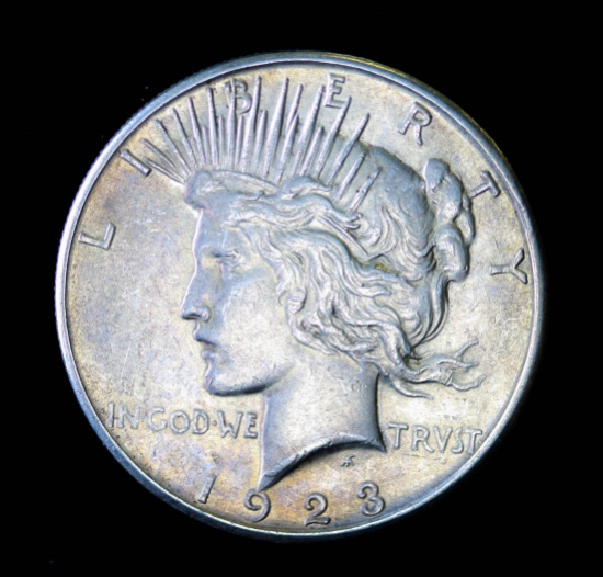 1923 S SILVER PEACE DOLLAR COIN