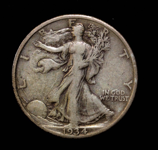 1934 S WALKING LIBERTY SILVER HALF DOLLAR COIN