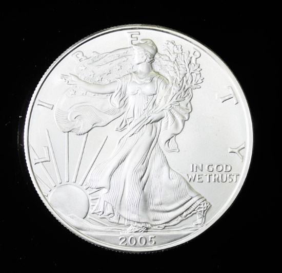 2005 1oz .999 FINE SILVER AMERICAN EAGLE COIN GEM BU UNC+++