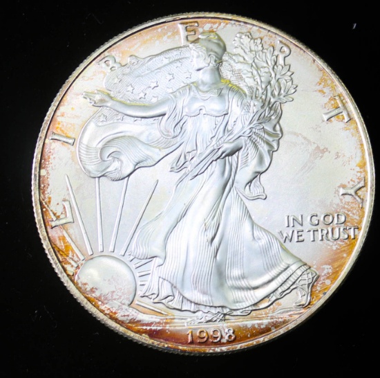 1998 1oz .999 FINE SILVER AMERICAN EAGLE COIN GEM BU UNC+++