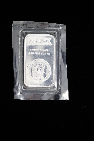 1oz .999 FINE SILVER BAR (APMEX)