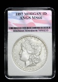 1897 SILVER MORGAN DOLLAR COIN GRADE GEM MS BU UNC MS++++ COIN!!!!