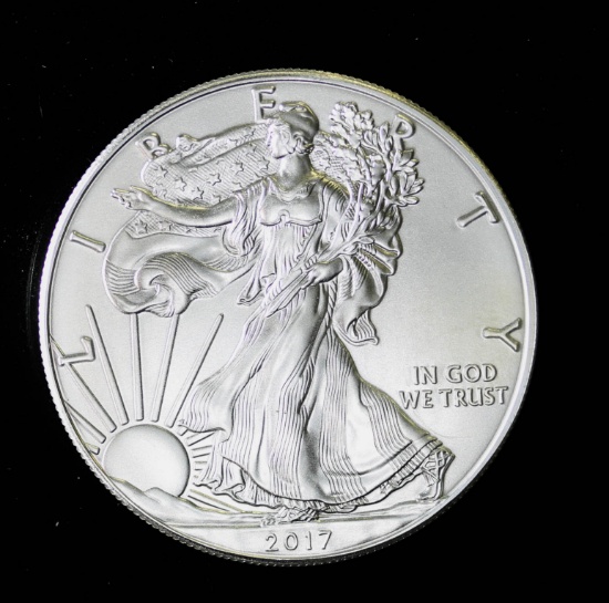 2017 1oz .999 FINE AMERICAN SILVER EAGLE COIN