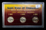 1937 LAST YEAR OF COMPLETE NICKEL MINT MARK COLLECTION