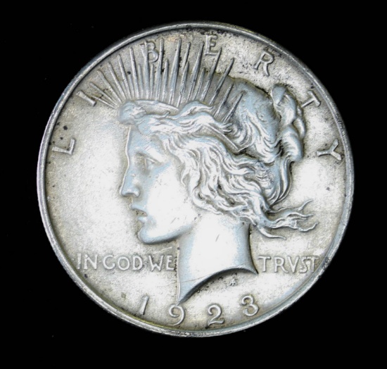 1923 SILVER PEACE DOLLAR COIN VERY NICE HIGH GRADE!!!