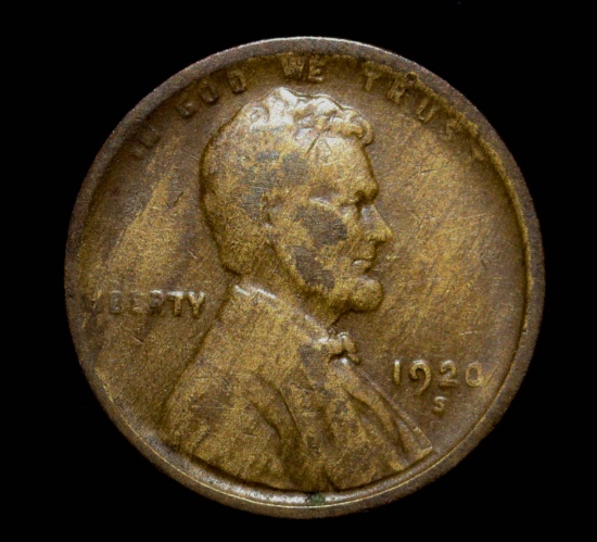 1920 S LINCOLN WHEAT CENT PENNY COIN