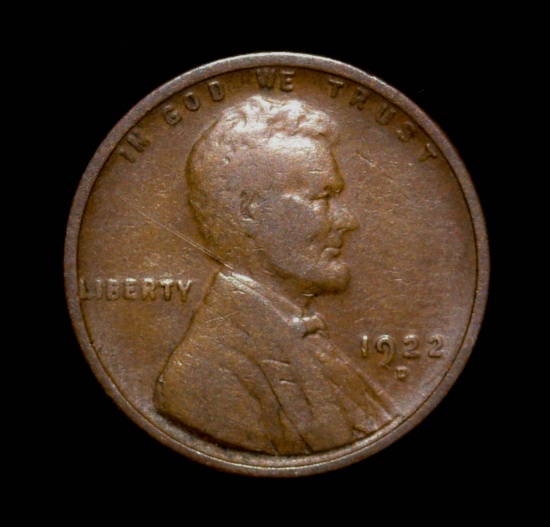 1922 D LINCOLN WHEAT CENT PENNY COIN