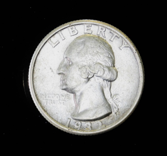 1932 WASHINGTON SILVER QUARTER DOLLAR COIN GEM BU UNC MS+++