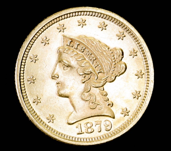 1879 $2.50 LIBERTY HEAD GOLD COIN GEM BU UNC MS+++