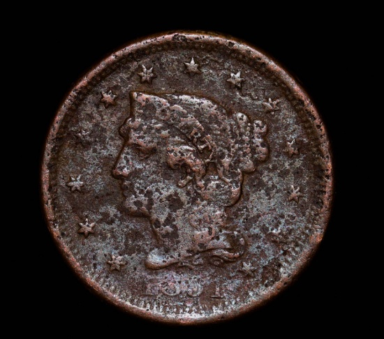 1851 LARGE CENT COPPER COIN