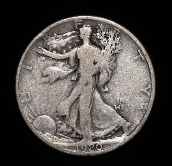 1920 S WALKING LIBERTY SILVER HALF DOLLAR COIN