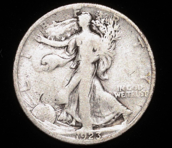 1923 S WALKING LIBERTY SILVER HALF DOLLAR COIN