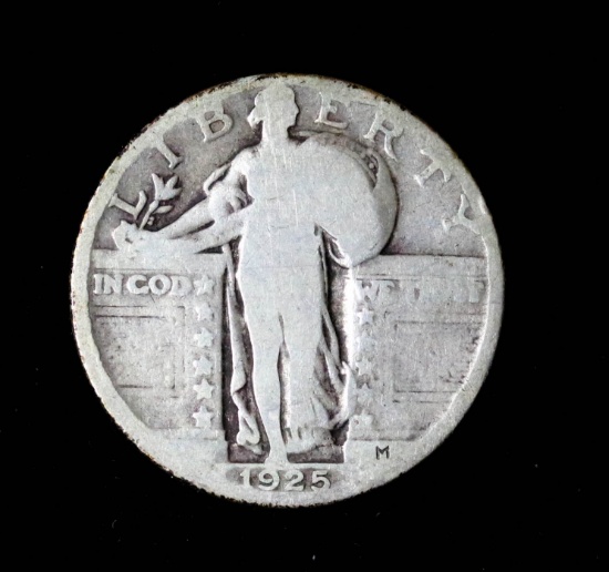 1925 STANDING LIBERTY SILVER QUARTER DOLLAR COIN