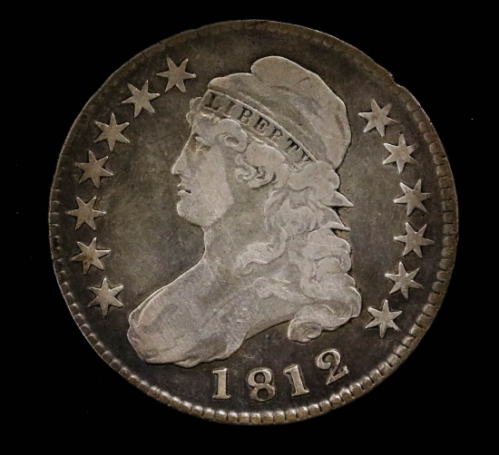 1812 DRAPED BUST HALF SILVER DOLLAR COIN