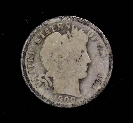 1900 O BARBER SILVER DIME COIN