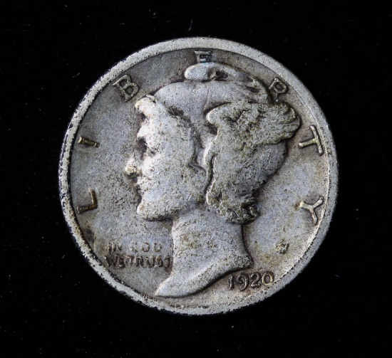 1920 S MERCURY SILVER DIME COIN