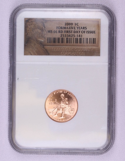 2009 LINCOLN CENT PENNY COIN FORMATIVE YEARS NGC MS66 RED