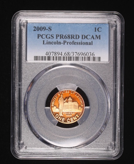 2009 S LINCOLN CENT PENNY COIN PCGS PROOF 68 DCAM PROFESSIONAL