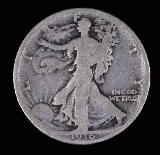 1916 WALKING LIBERTY SILVER HALF DOLLAR COIN
